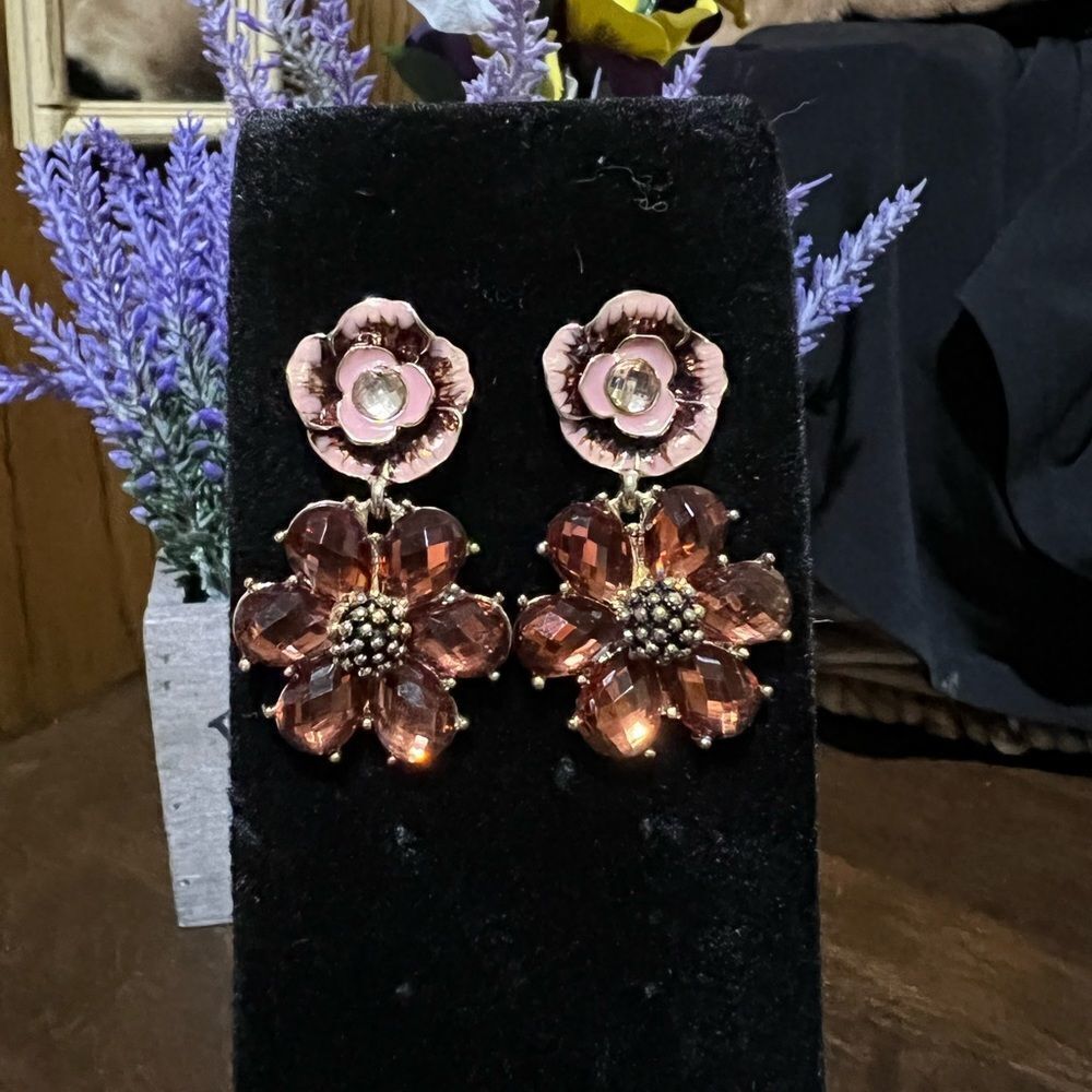 NAPIER Sculpted Flower Earrings